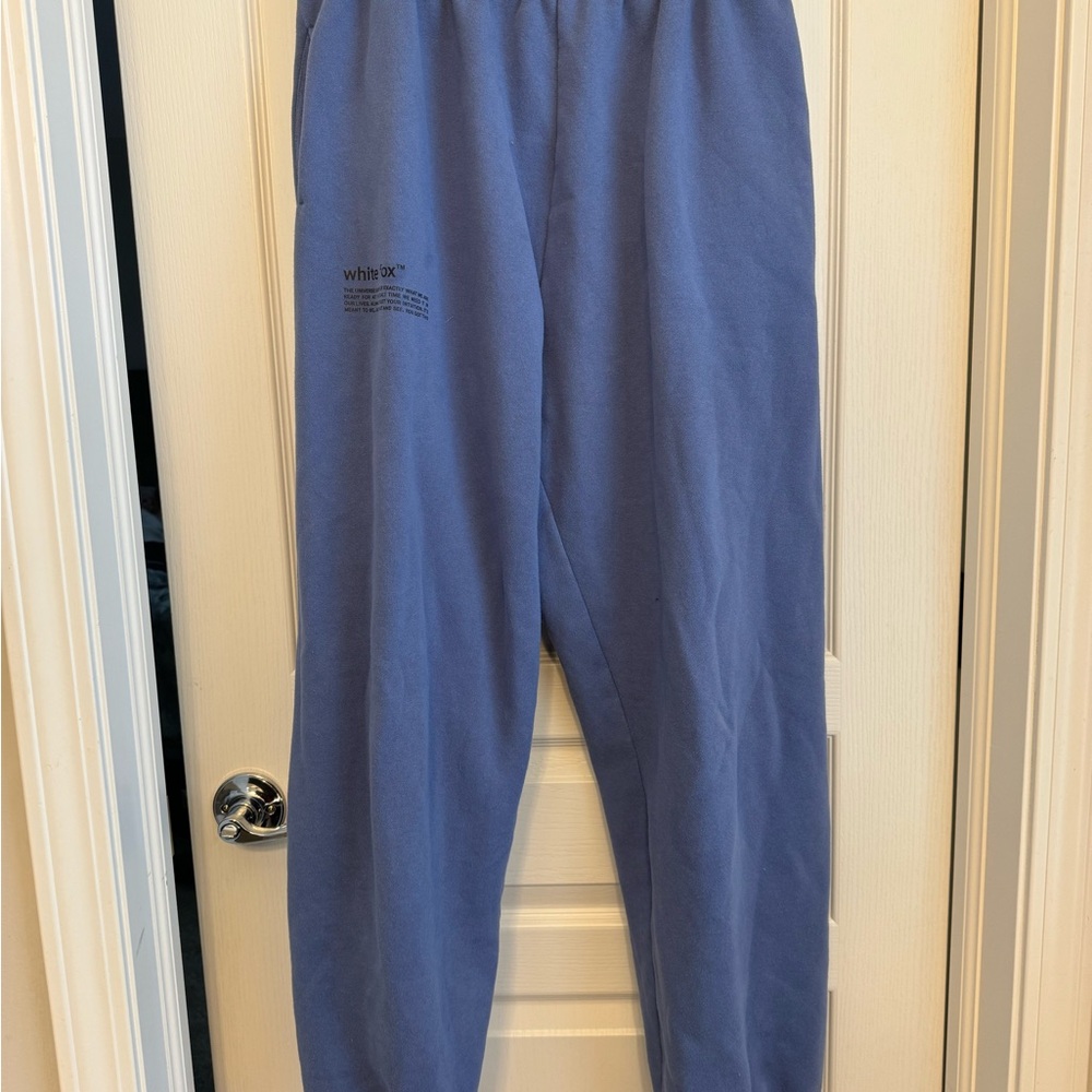 White Fox Blue Sweatpants